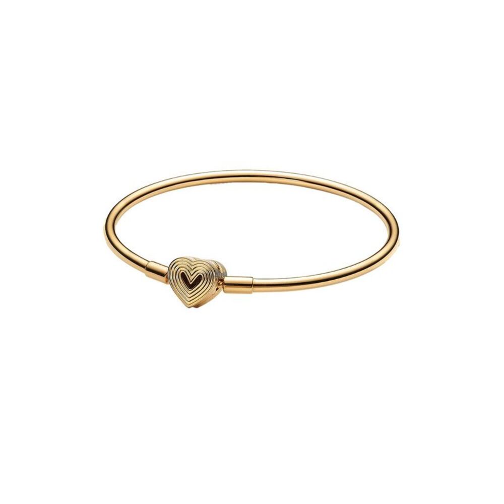 Pandora Moments 14K Yellow Gold Plated Bangle Bracelet